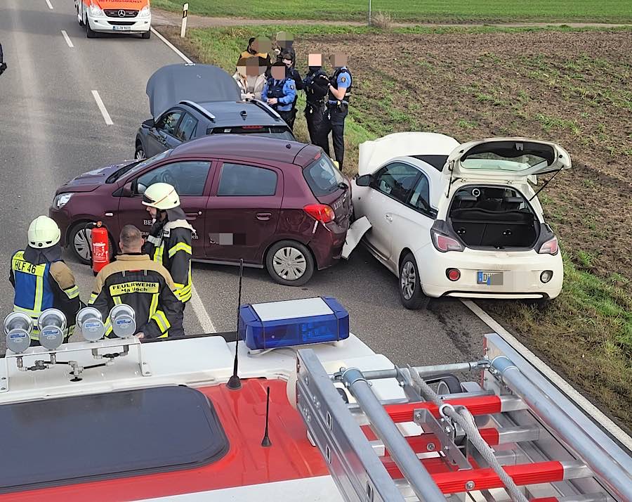 Verkehrsunfall (Foto: Feuerwehr Haßloch)