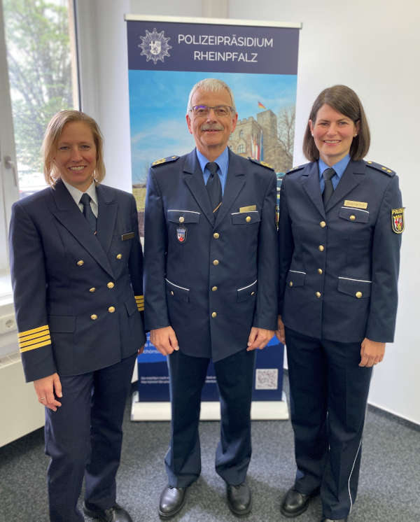 Polizeidirektorin Katja Falkenstein, Polizeipräsident Georg Litz, Polizeioberrätin Christine Berens (Foto: Polizeipräsidium Rheinpfalz)